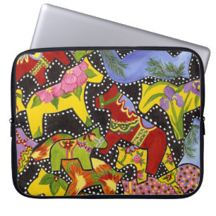 Dala Horses Rickshaw-laptophoes Laptop Sleeve