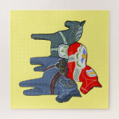 Dala Horses Square Legpuzzel (Horizontaal)