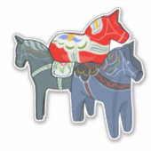 Dala Horses Sticker (Voorkant)