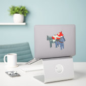 Dala Horses Sticker (Laptop op bureau)