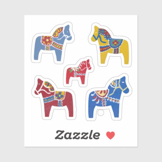 Dala Horses Sticker (Vel)