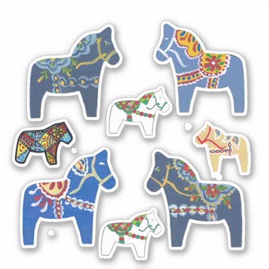 Dala Horses Sticker (Voorkant)