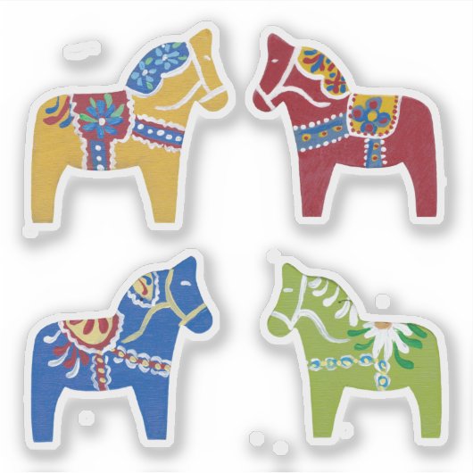 Dala Horses Sticker (Voorkant)