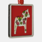 Dala Horses van Quilter Metalen Ornament (Rechts)