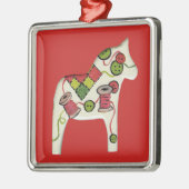 Dala Horses van Quilter Metalen Ornament (Links)