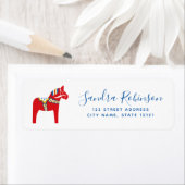 Dala paard retouradres etiket (Insitu)