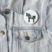 Dala-paard Ronde Button 5,7 Cm (In situ)