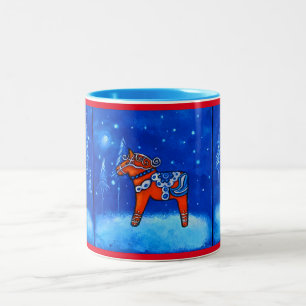 Dala Paarden in de Mok van de winter
