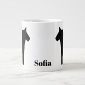 Dala suédois Cheval Black Spécialité Mug (Devant)
