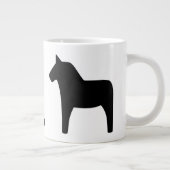 Dala suédois Cheval Black Spécialité Mug (Droite)