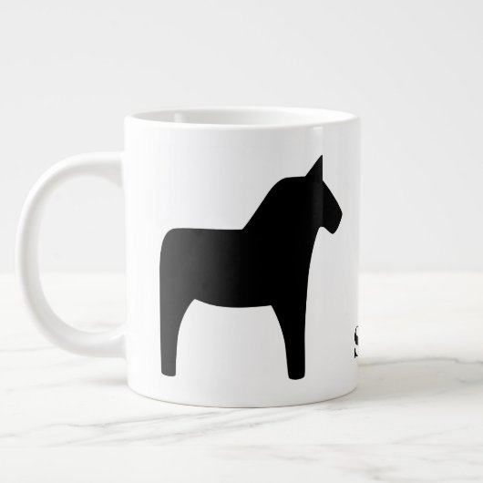 Dala suédois Cheval Black Spécialité Mug (Gauche)