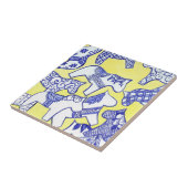 Dala suédois chevaux Carreaux (Côté)