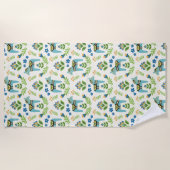 Dala suédoise Chevaux Turquoise Beach Serviette (Devant)