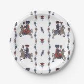 Dala W - Ronde papieren Borden Papieren Bordje (Voorkant)