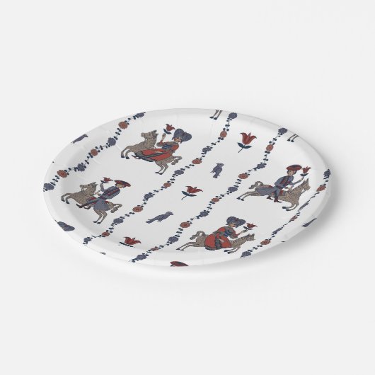 Dala W - Ronde papieren Borden Papieren Bordje (Gekanteld)