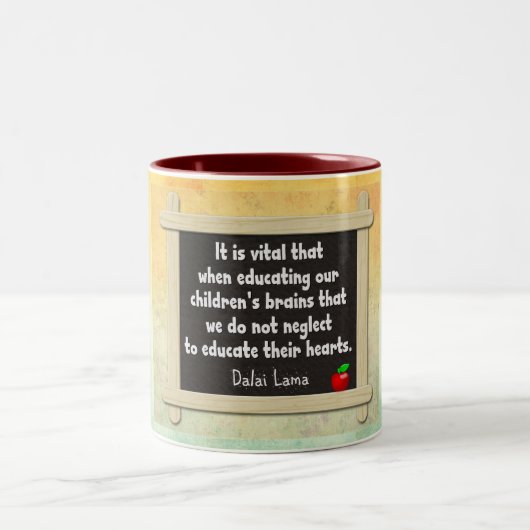 Dalai Lama citaat - koffiemok Tweekleurige Koffiemok (Center)