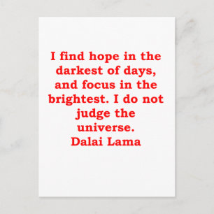 dalai lama citeert briefkaart