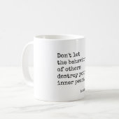 Dalai Lama Inner Peace Quote Koffiemok (Voorkant links)