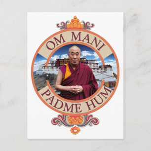 Dalai Lama Potala Paleis Om Mani Padme Hum Briefkaart