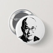 Dalai Lama T-shirt Ronde Button 5,7 Cm (Voorkant /achterkant)