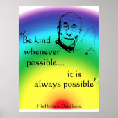 Dalai Lama: Wees aardig Poster (Voorkant)