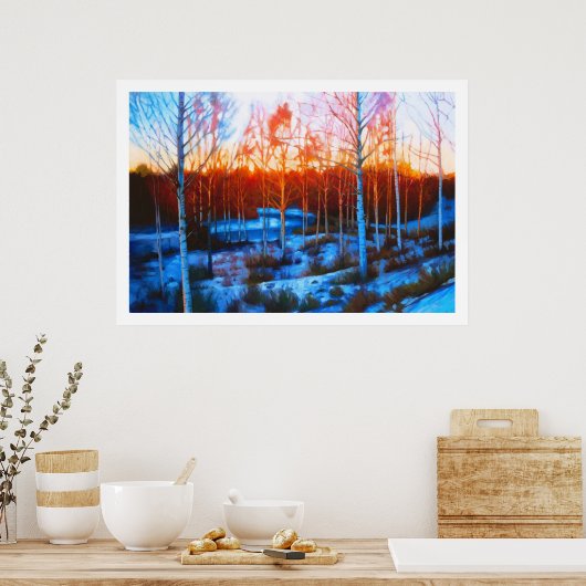 Dalarna Stream, bevroren Poster (Keuken)
