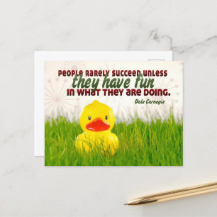 Dale Carnegie Inspirerend Quote "Veel plezier" Briefkaart