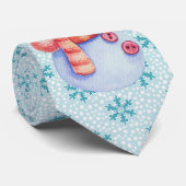 Dale Kerstmis Collectie Snowman Kerstmis Stropdas (Opgerold)