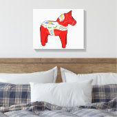 Dalecarlistisch paard canvas afdruk (Insitu (Slaapkamer))