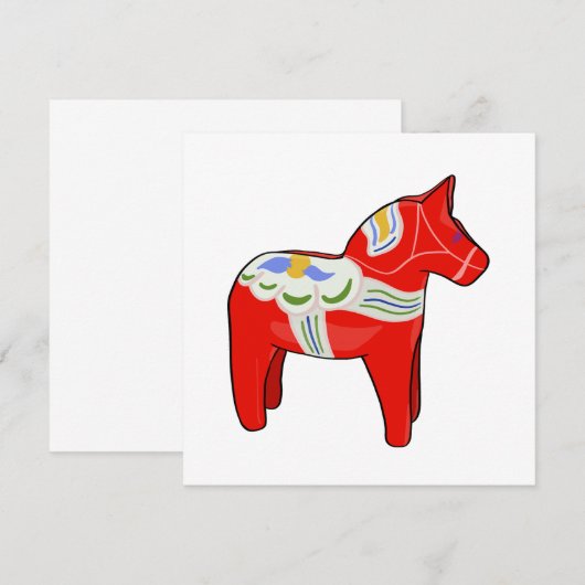 Dalecarlistisch paard kaart (Voorkant / Achterkant)
