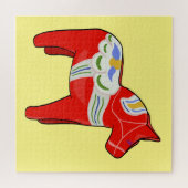 Dalecarlistisch paard legpuzzel (Horizontaal)