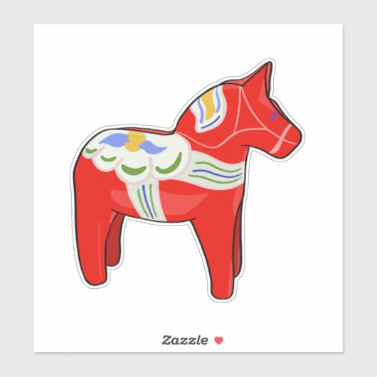 Dalecarlistisch paard sticker (Vel)