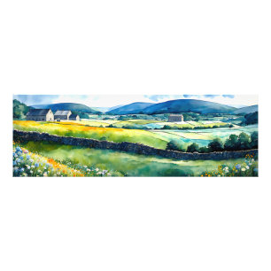 "Dalehaven" Breed landschap Yorkshire Dales Scène Foto Afdruk
