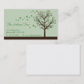 Dalende bloesems - Groen Visitekaartje (Voorkant / Achterkant)