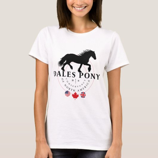 Dales pony, een zeldzaam Brits ontwerp T-shirt (Voorkant)