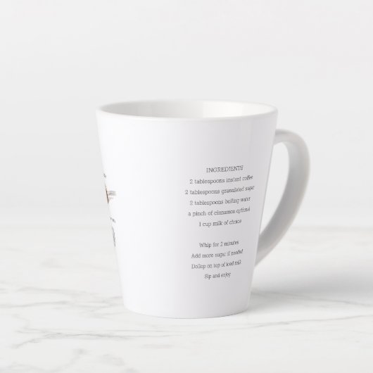 Dalgona Lover | Mug en latte monogramme (Angle droit)
