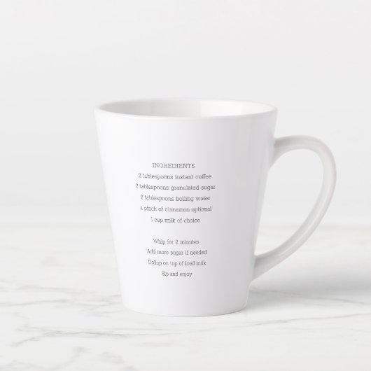 Dalgona Lover | Mug en latte monogramme (Droite)