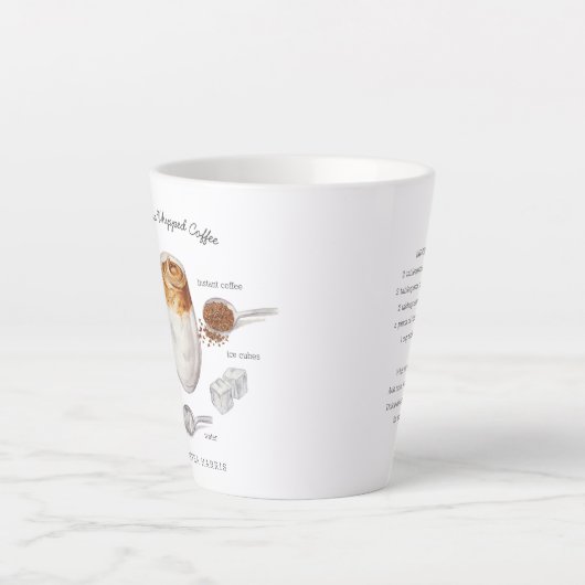 Dalgona Lover | Mug en latte monogramme (Devant)