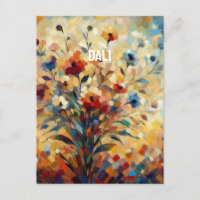 Dali floral briefkaart