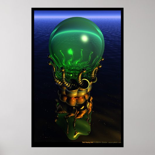 Dali Gazing Ball Poster (Voorkant)