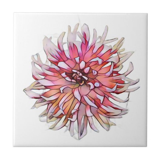 DALIA-BLOEM TEGELTJE (Voorkant)