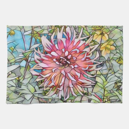 DALIA-BLOEM THEEDOEK (Horizontaal)