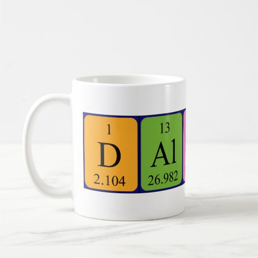 Dalilah nom périodique de la table tasse (Gauche)