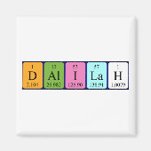 Dalilah periodieke tabelnaam magnet magneet (Voorkant)