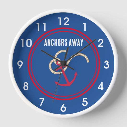 Daling Anchor Wall Clock Natural Wood Lijst (Voorkant)