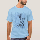 Daling Beats Blue Burst Long hoeve Raglan T-Shirt (Voorkant)