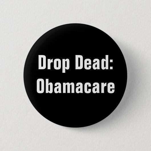 Daling dood: Obamacare Ronde Button 5,7 Cm (Voorkant)