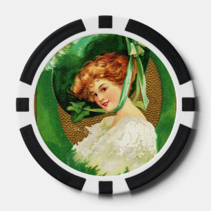 Daling van de groenen pokerchips