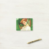 Daling van de groenen post-it® notes (Op bureau)