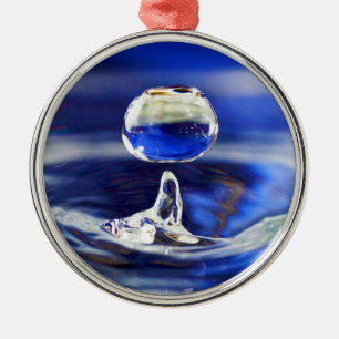 Daling van de spoelbuisjes van blauw water metalen ornament